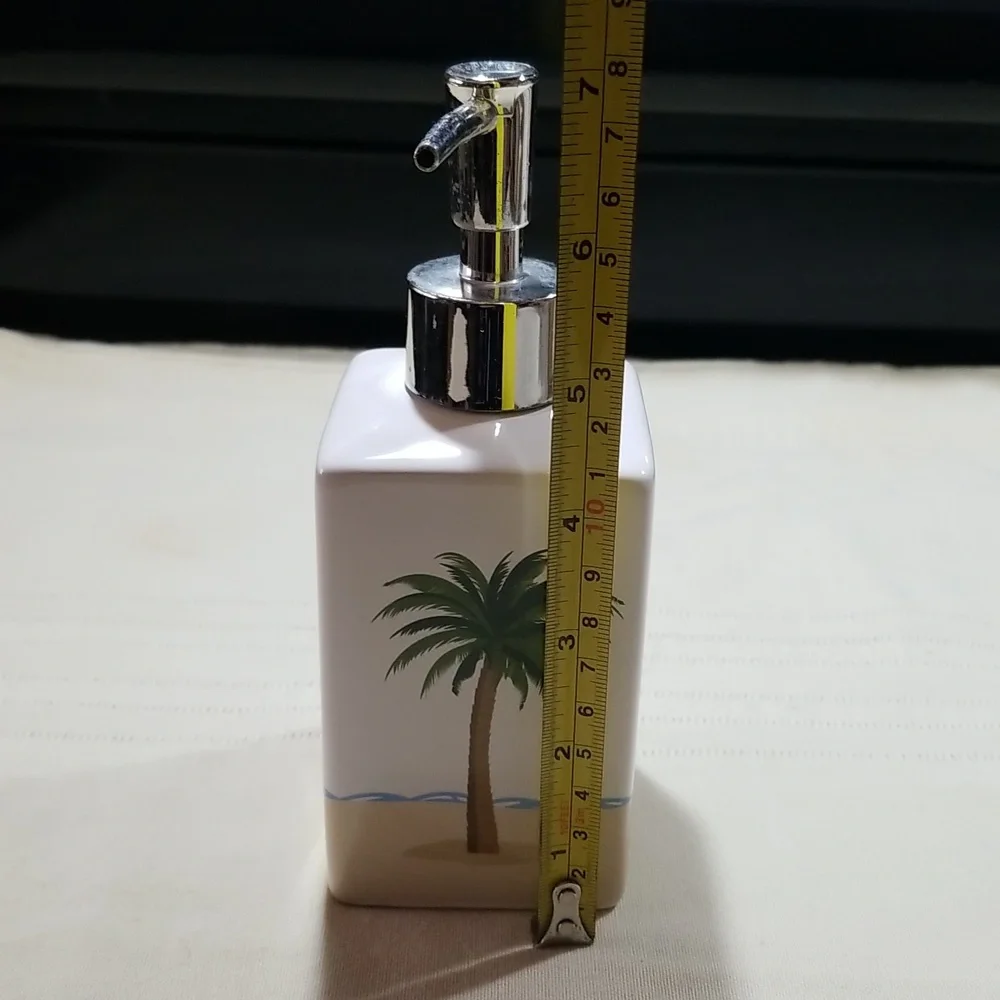 Ceramic Palm Tree Lotion Soap Dispenser TYBB26